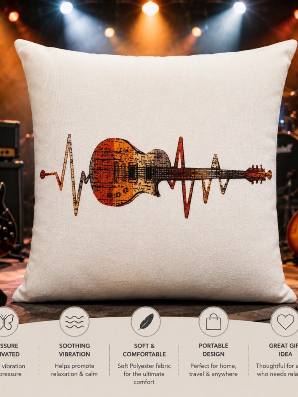 Guitar Pressure Activated Massage Pillows